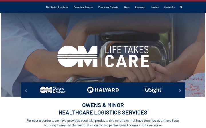 Screenshot of owens-minor.com