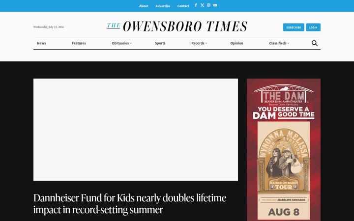 Zrzut ekranu owensborotimes.com