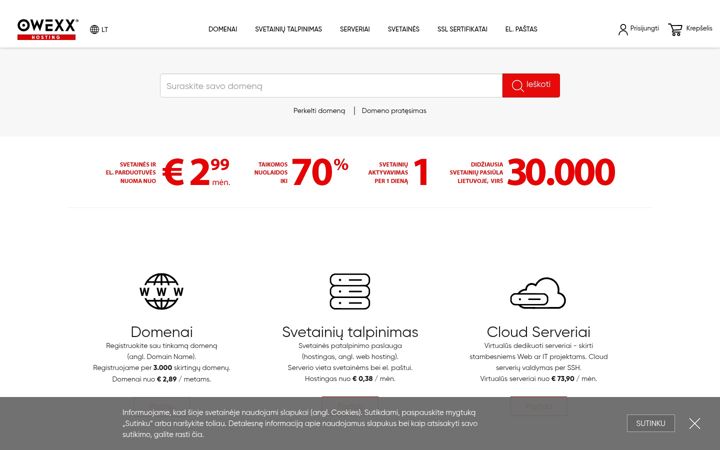 Screenshot of owexxhosting.lt