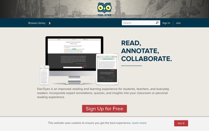 Screenshot of owleyes.org