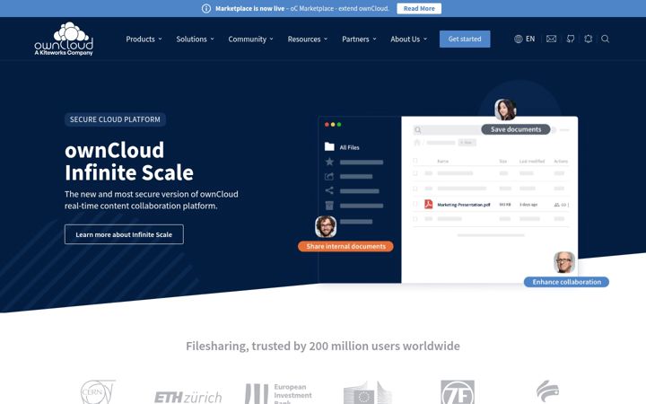 Képernyőkép: owncloud.org