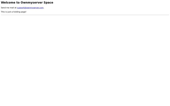 Skärmbild av ownmyserver.com