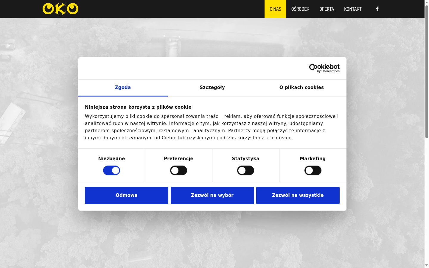 Posnetek zaslona pasice za privolitev, prikazane pred kakršno koli interakcijo