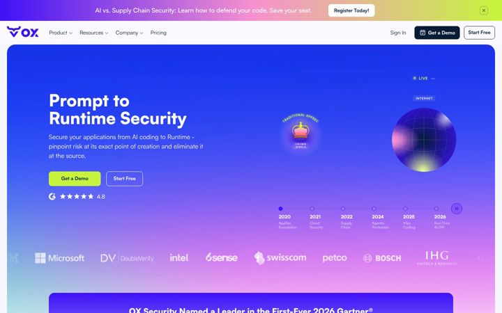 Screenshot of ox.security
