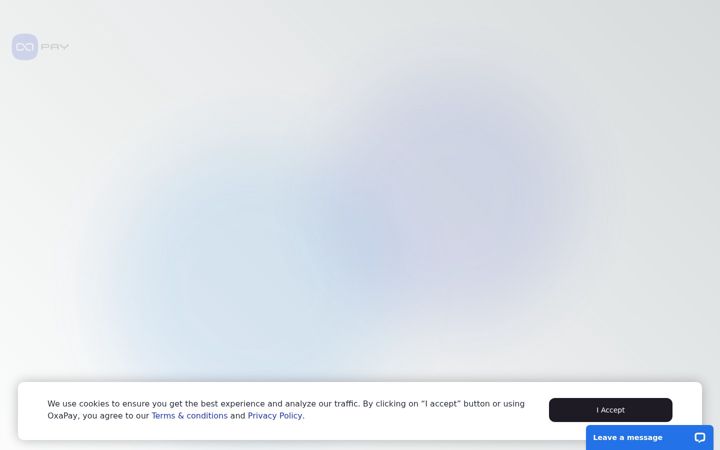 Screenshot of oxapay.com