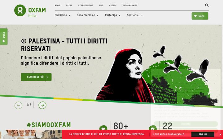 Screenshot of oxfamitalia.org