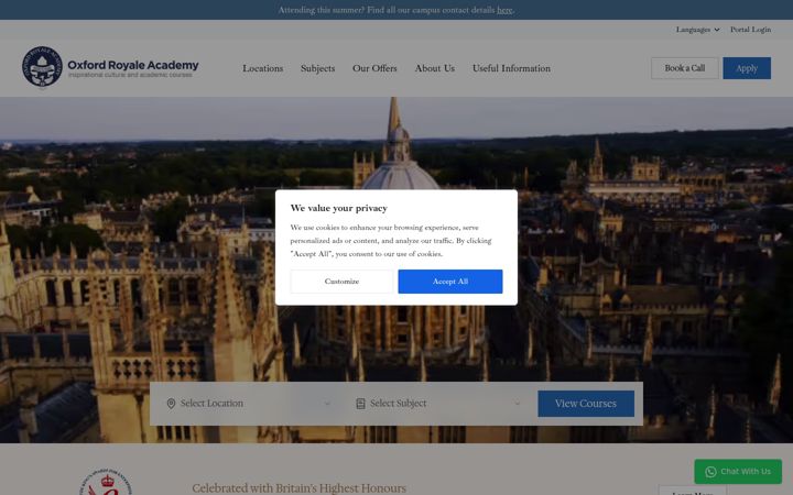 Screenshot of oxford-royale.com