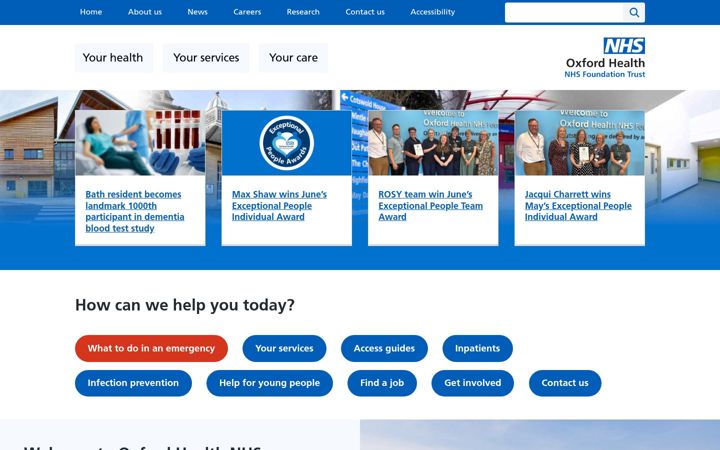 Screenshot of oxfordhealth.nhs.uk