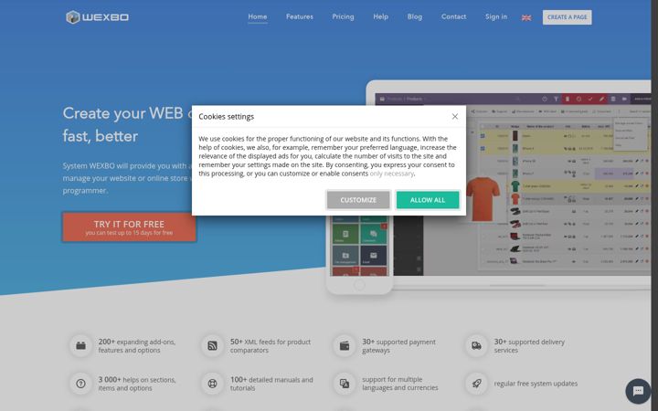 Screenshot of oxiweb.sk
