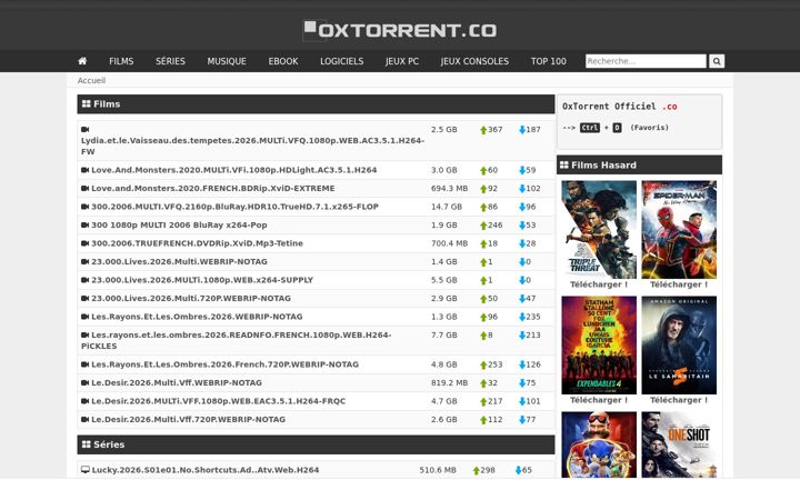 Snímek obrazovky oxtorrent.co