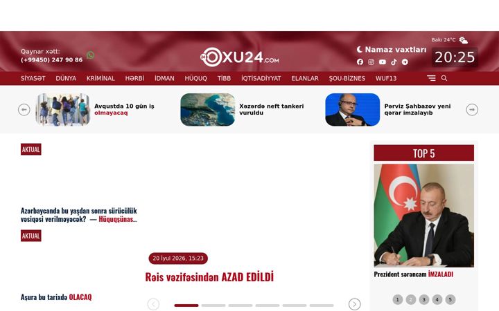 Screenshot of oxu24.com