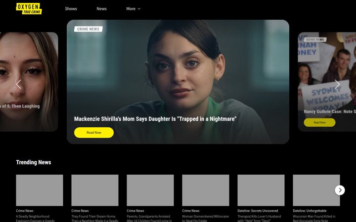 Screenshot von oxygen.com
