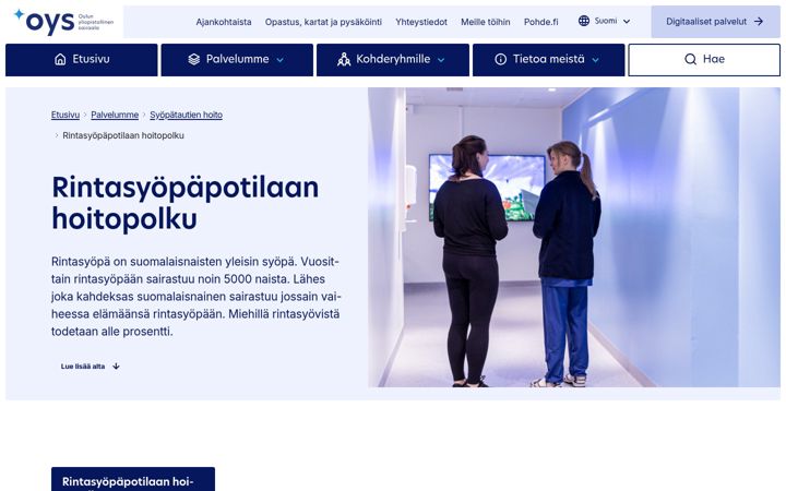 Screenshot of oys-syopakeskus.fi