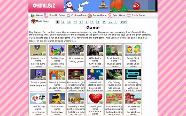 Screenshot of oyunu.biz
