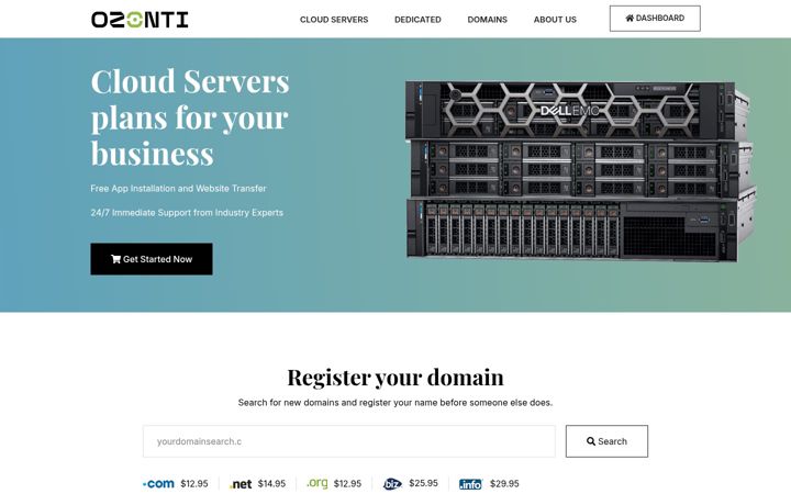 Screenshot of ozonti.net