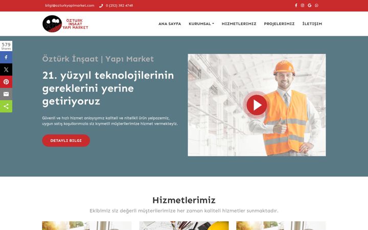 Screenshot ta' ozturkyapimarket.com