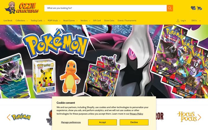 Screenshot of ozziecollectables.com