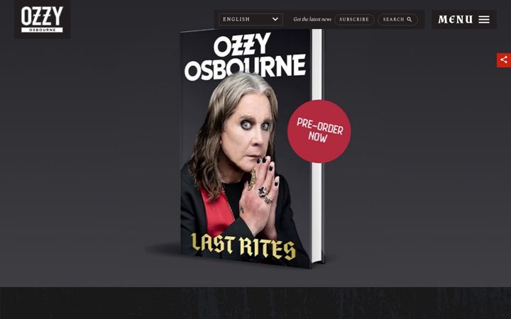 Screenshot of ozzy.com