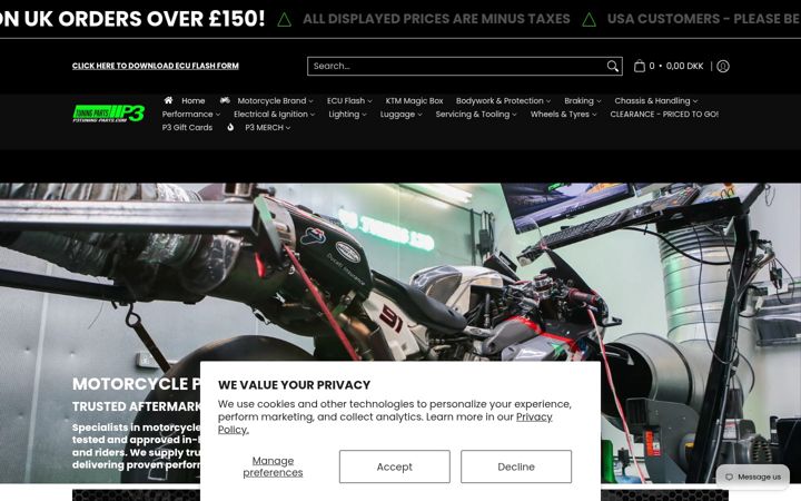 Screenshot of p3tuning-performanceparts.com