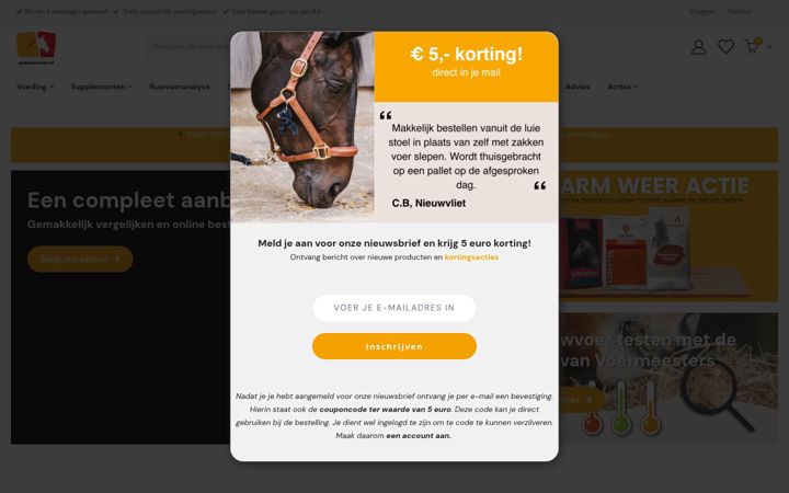 Screenshot of paardenvoer.nl