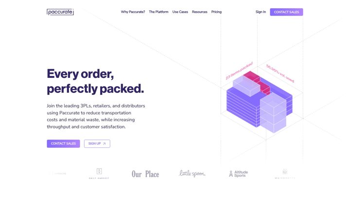 Screenshot von paccurate.io