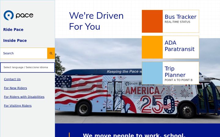 Screenshot of pacebus.com