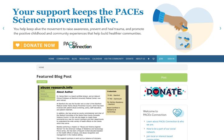 Screenshot of pacesconnection.com