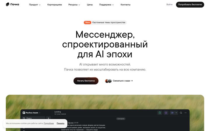 Screenshot of pachca.com