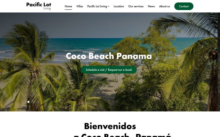 Screenshot van pacificlotliving.com