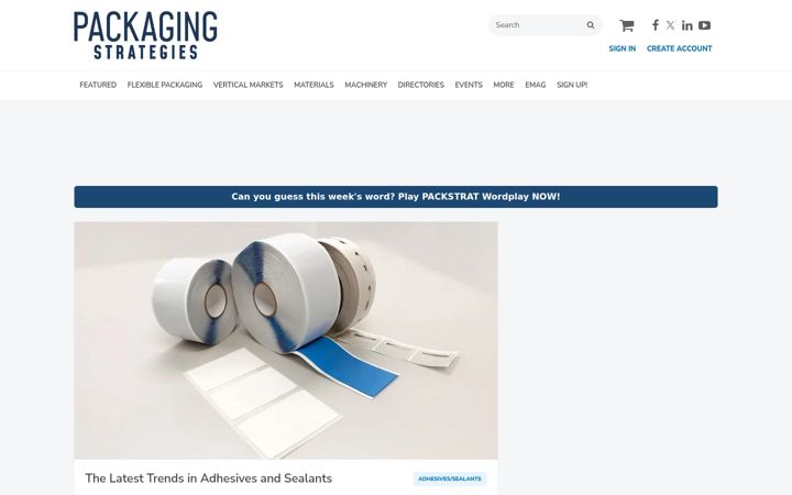 Skjámynd af packagingstrategies.com