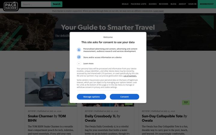 Screenshot of packhacker.com