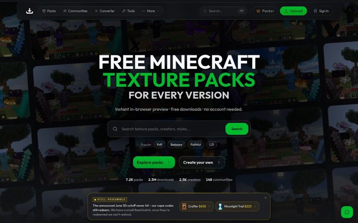 Screenshot of packsmc.com