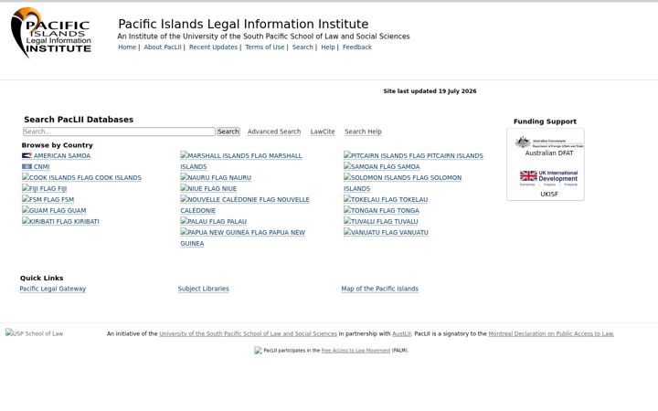 Screenshot of paclii.org