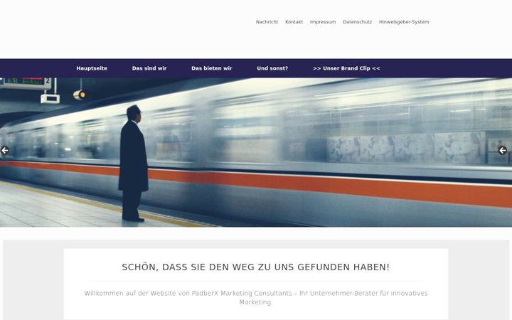 Screenshot of padberx-marketing-consultants.de