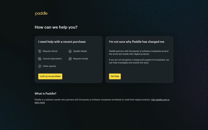 Screenshot of paddle.net