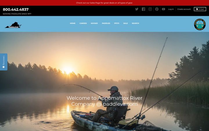 Screenshot of paddleva.com