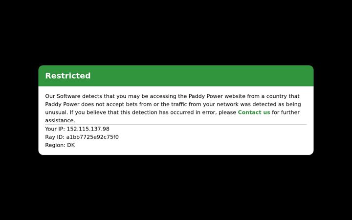 Ekrano kopija paddypower.com