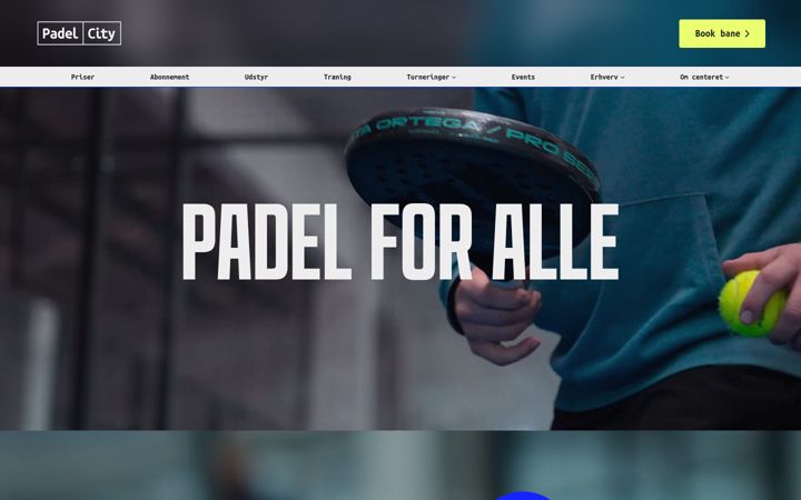 Zrzut ekranu padelcity.dk