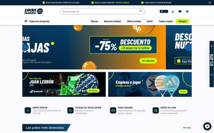 Zrzut ekranu padelnuestro.com
