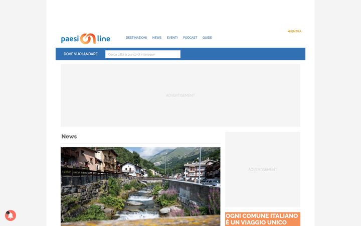 Screenshot of paesionline.it