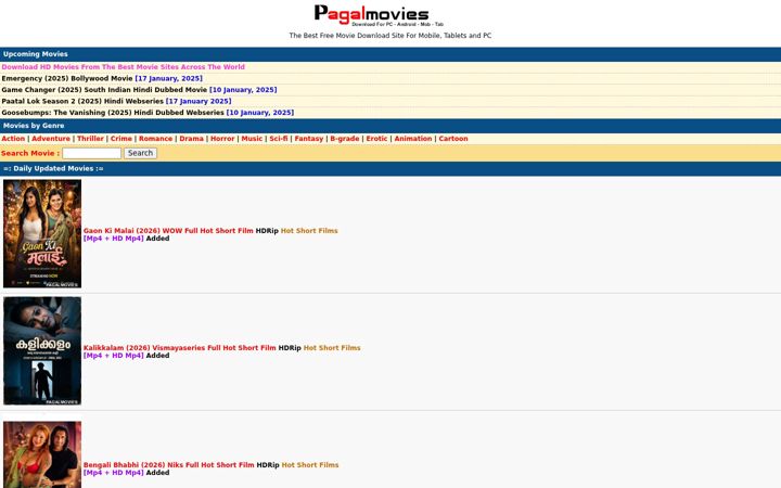 Screenshot of pagalmovies.courses