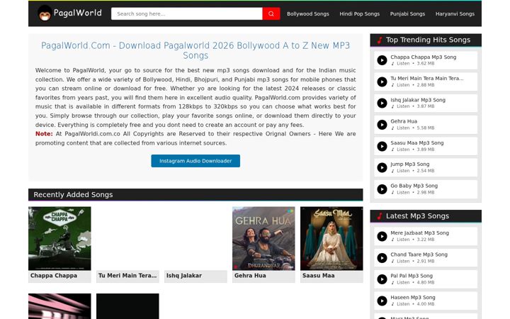 Screenshot of pagalworldi.com.co