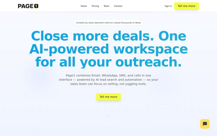 Screenshot of page1.com