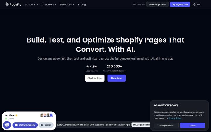 Zrzut ekranu pagefly.io