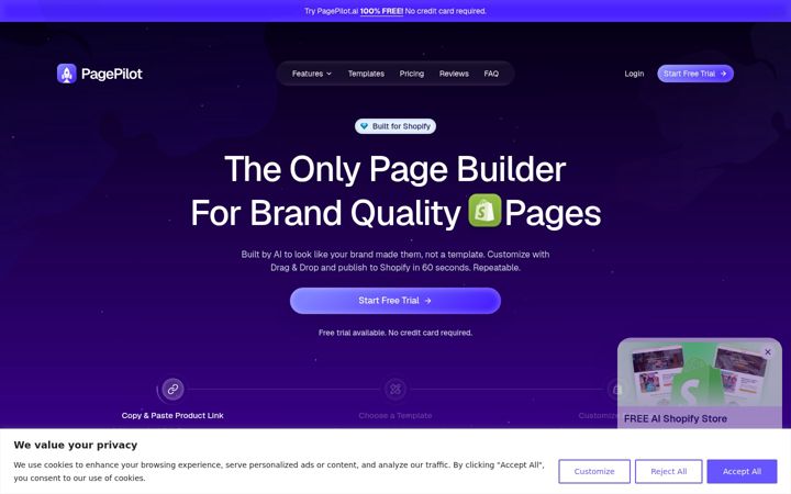 Screenshot of pagepilot.ai