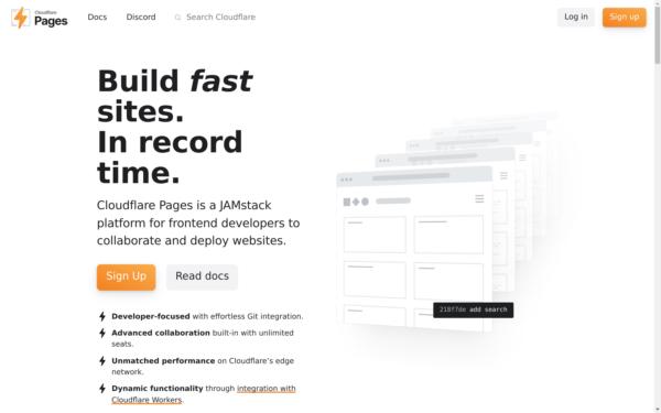 Screenshot of pages.dev