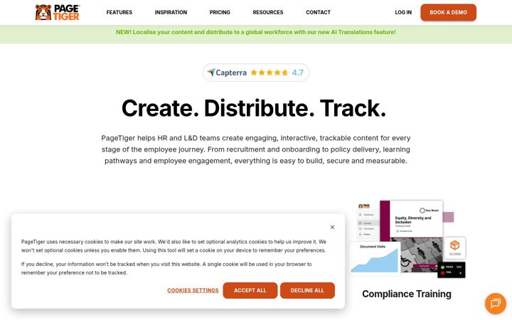 Screenshot of pagetiger.com
