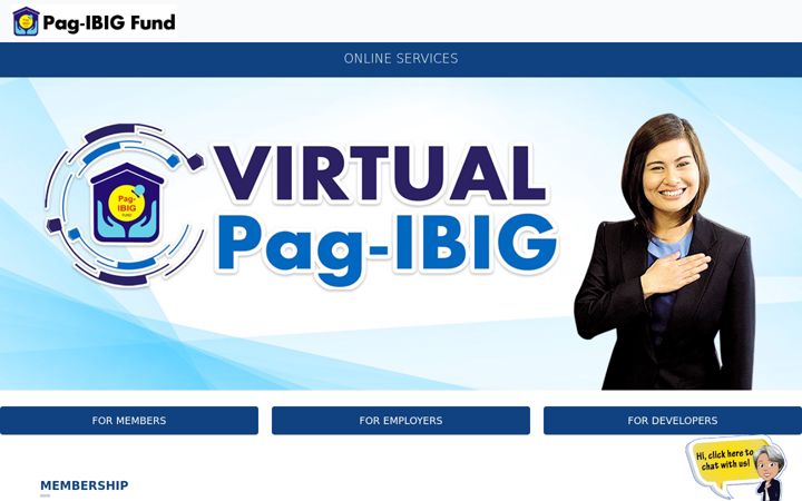 Screenshot of pagibigfundservices.com