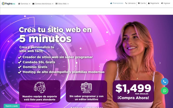 Screenshot of pagina.mx