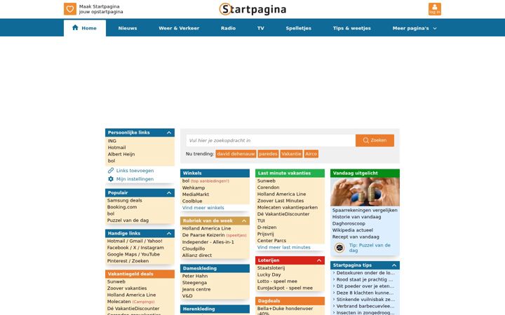 Screenshot of pagina.nl